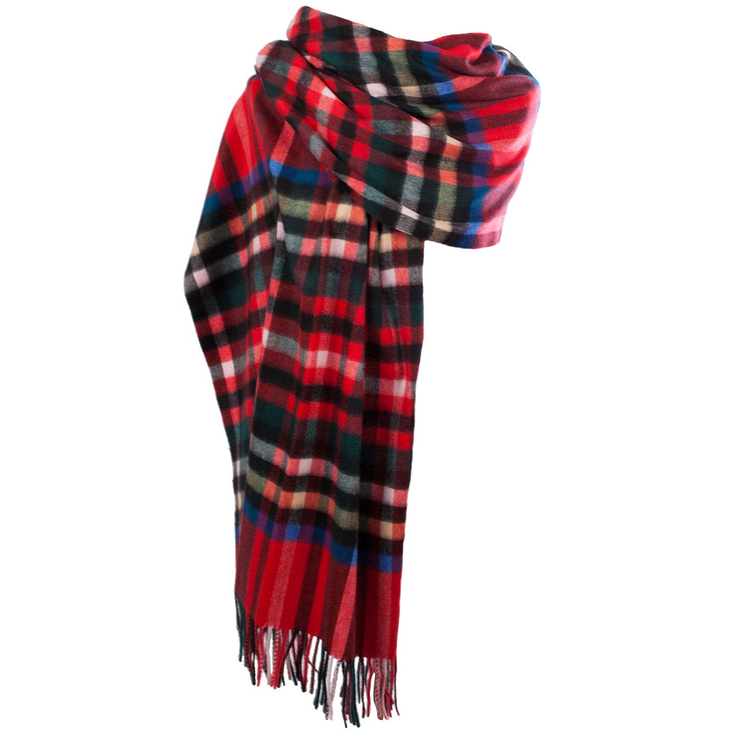 Cashmere Tartan Multicolour Stole Exploded Stewart Royal