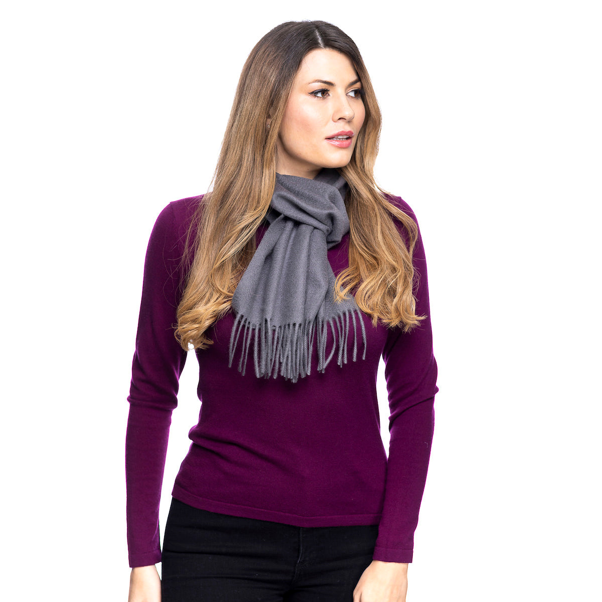 Edinburgh Cashmere Scarf Charcoal