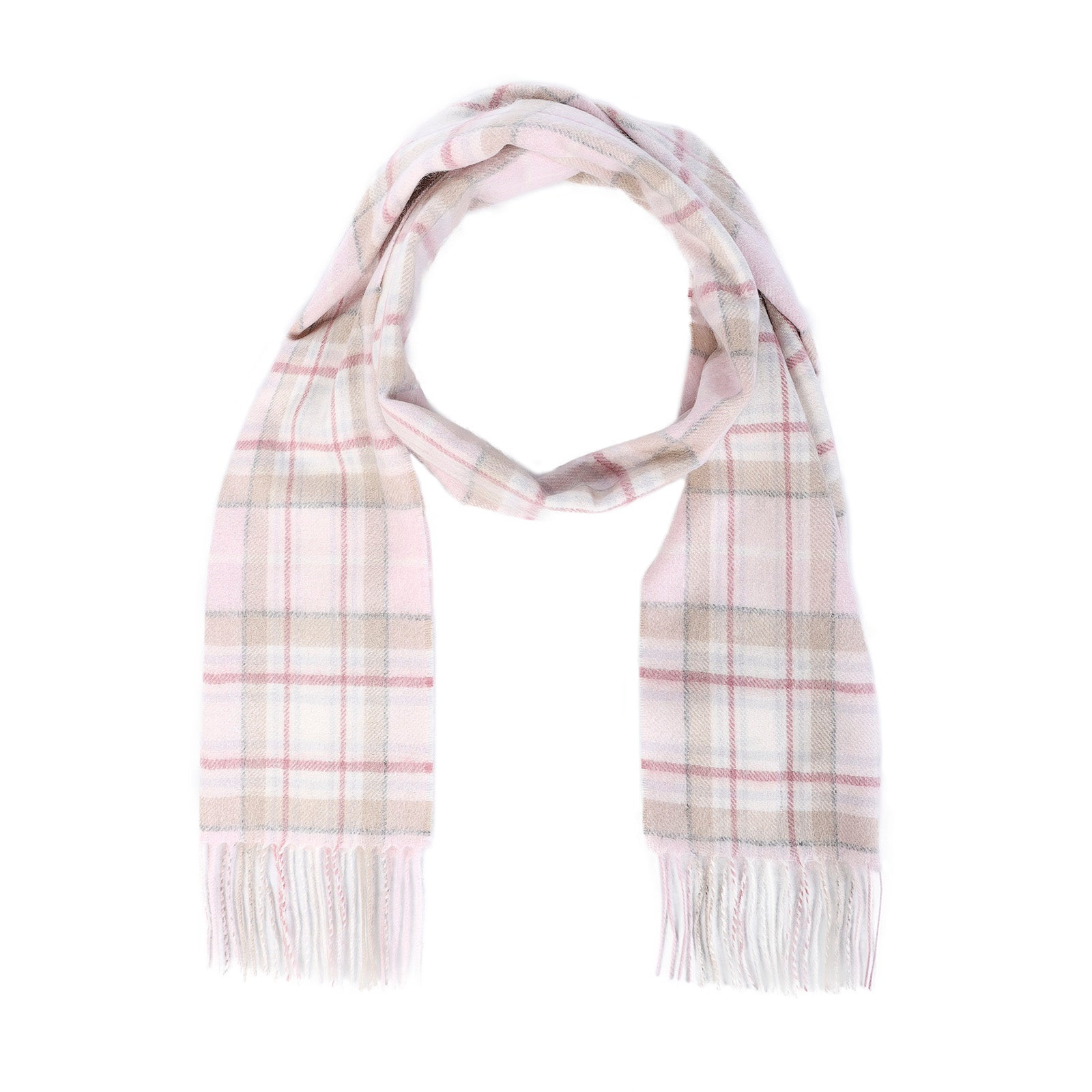 Edinburgh Cashmere Scarf Mackellar Mix Pink
