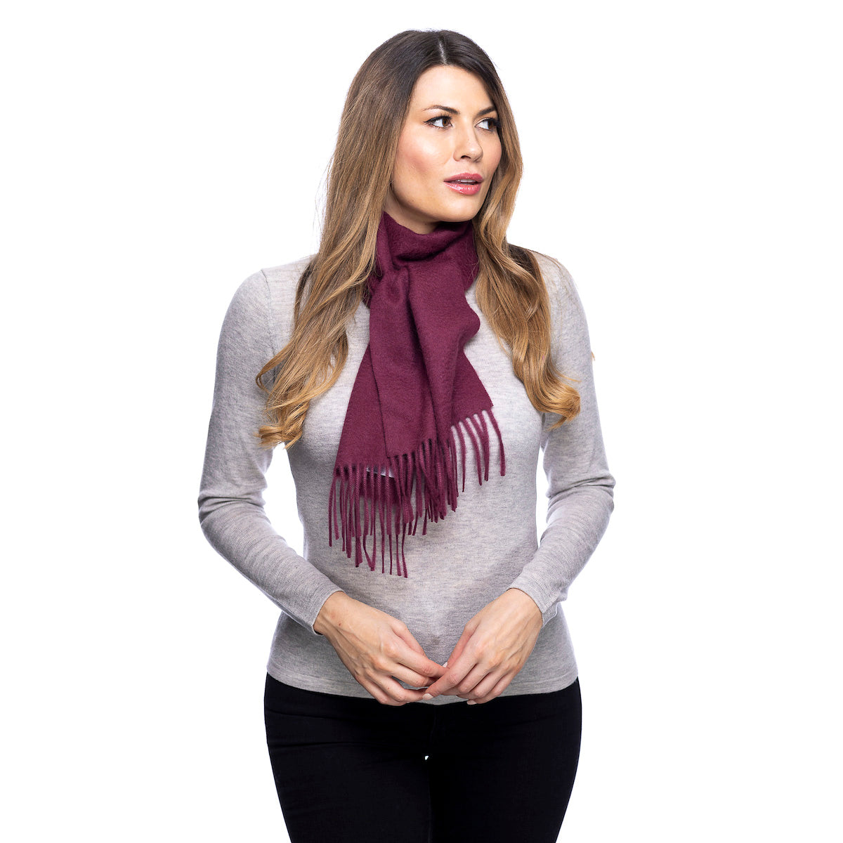 Edinburgh Cashmere Scarf Passion Wine