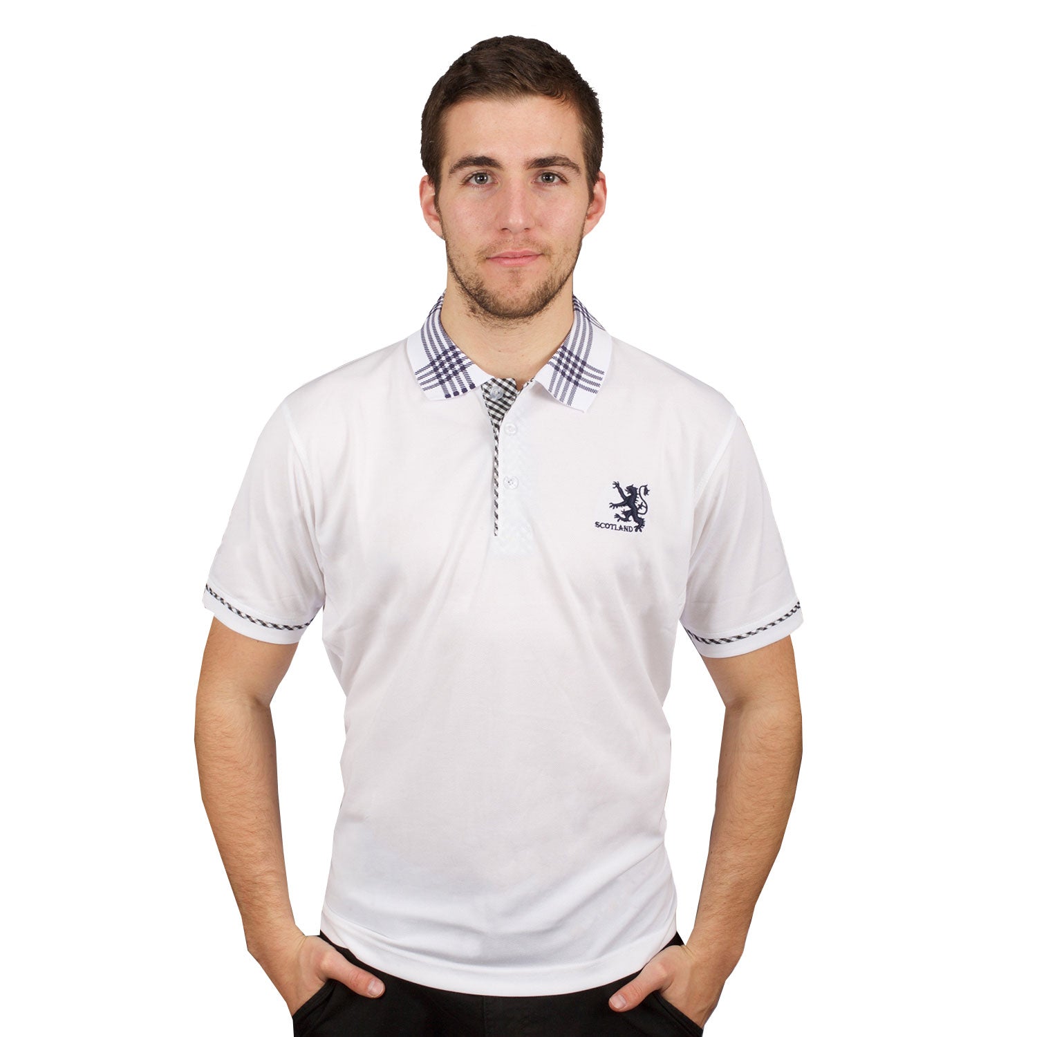 Adults Lion Polo Shirt White