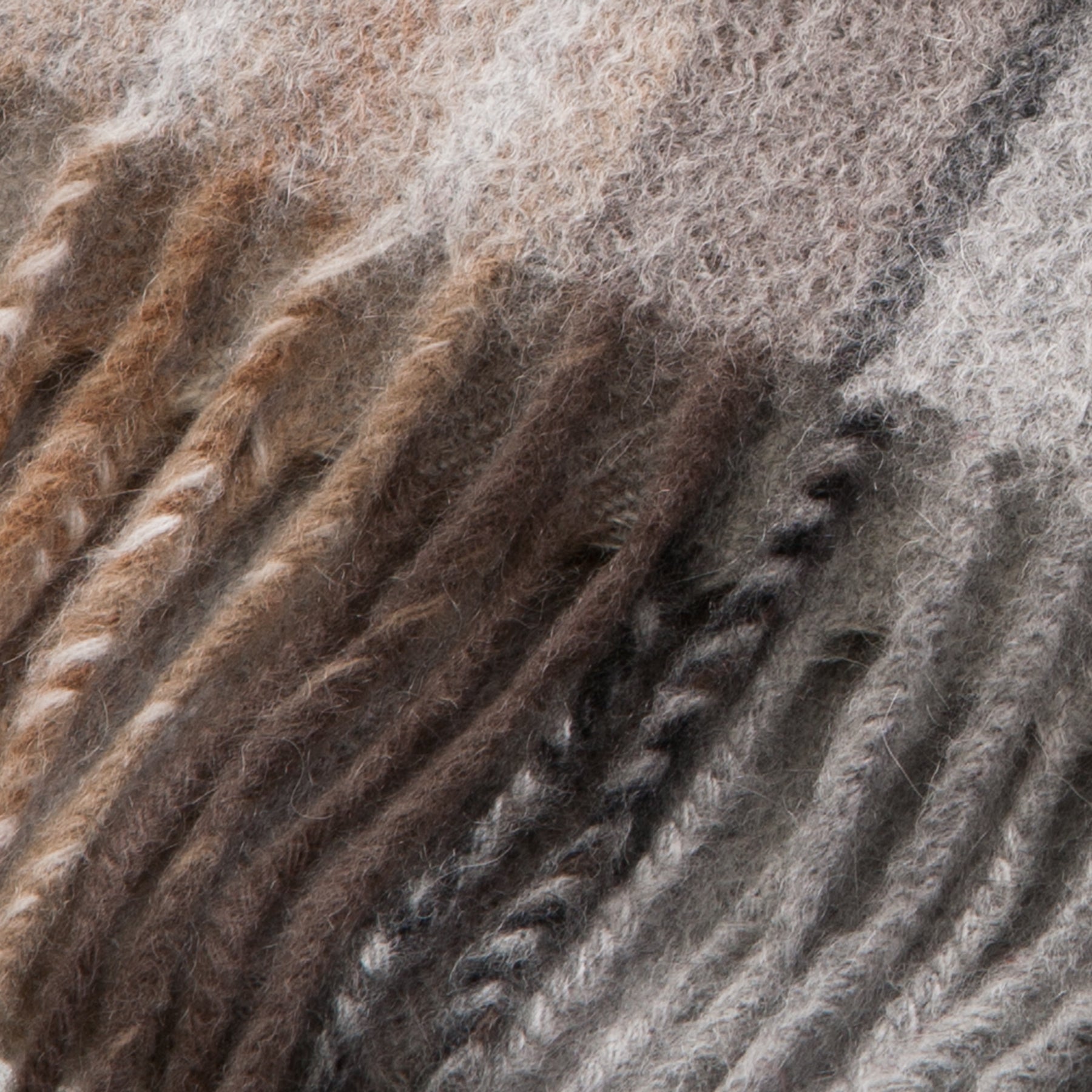 Cashmere Tartan Mini Scarf Mackellar Natural