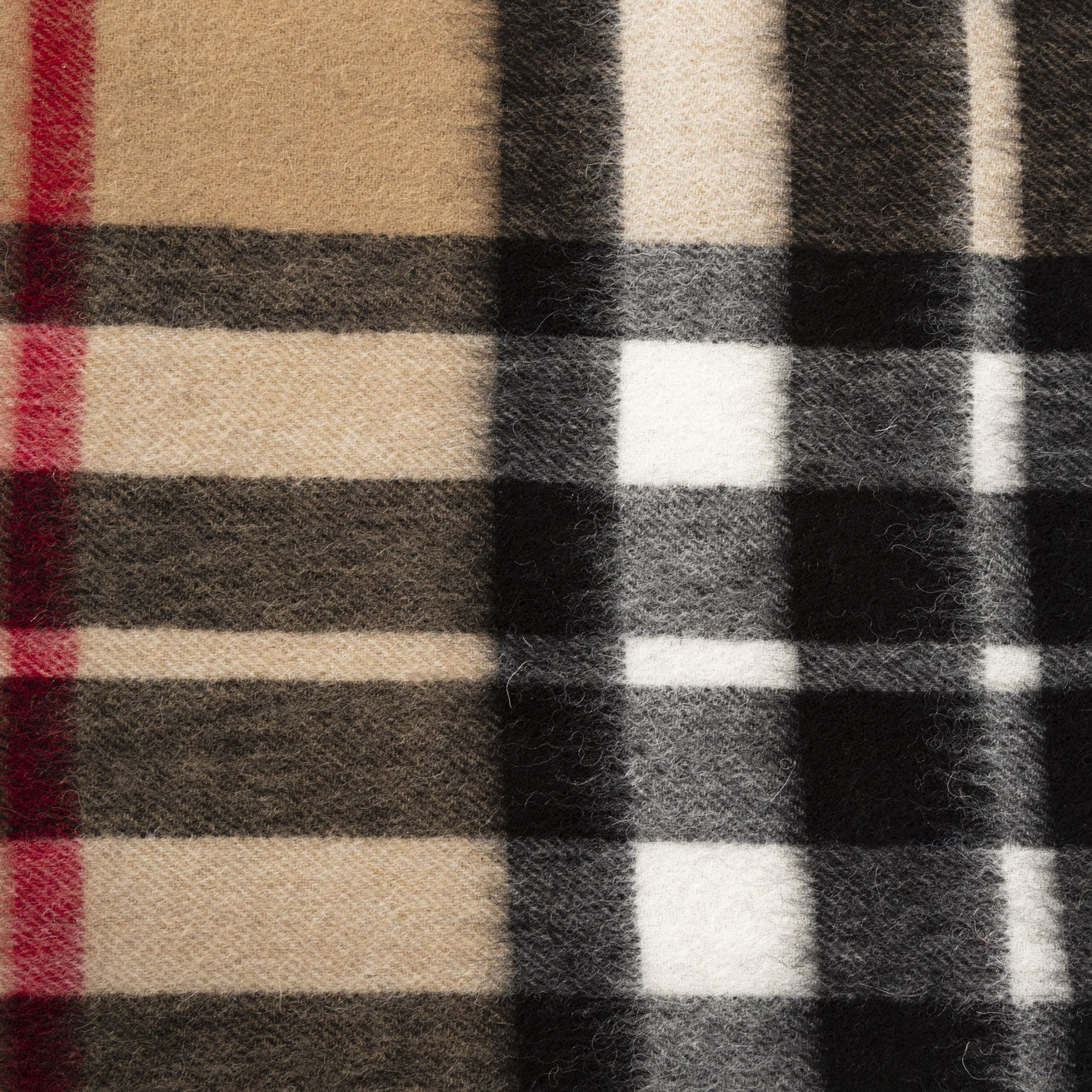 Edinburgh 100% Lambswool Tartan Scarf Exploded Scotty Thomson Camel