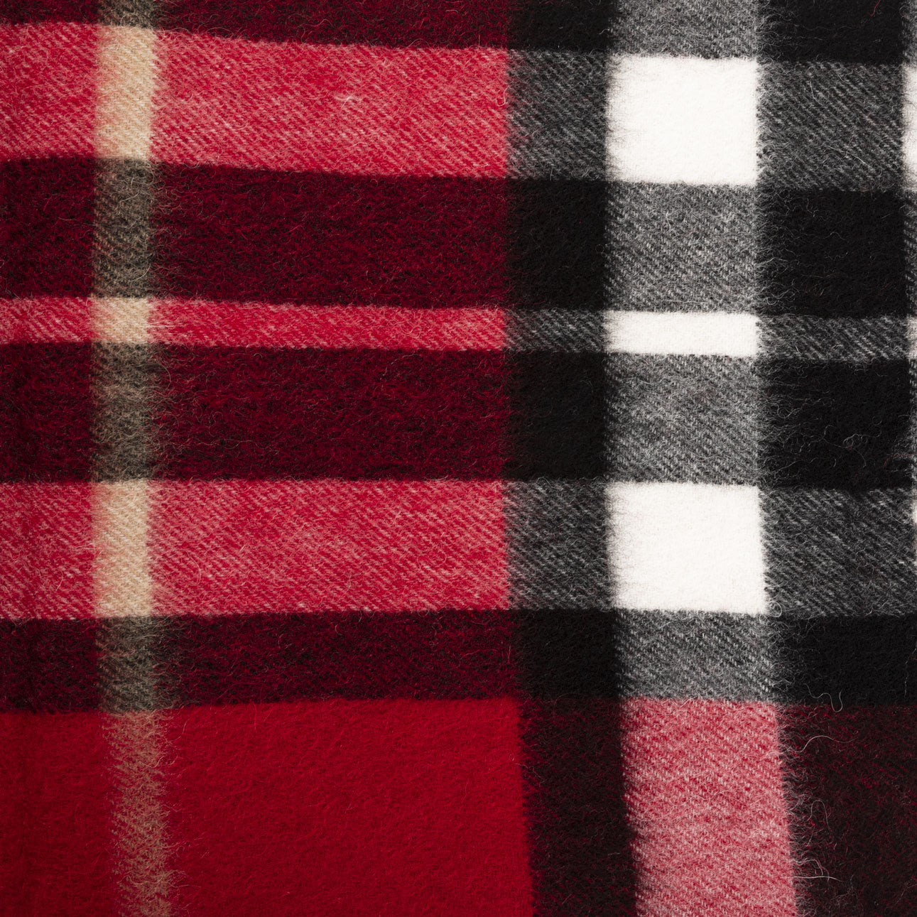 Edinburgh 100% Lambswool Tartan Scarf Exploded Scotty Thomson Red