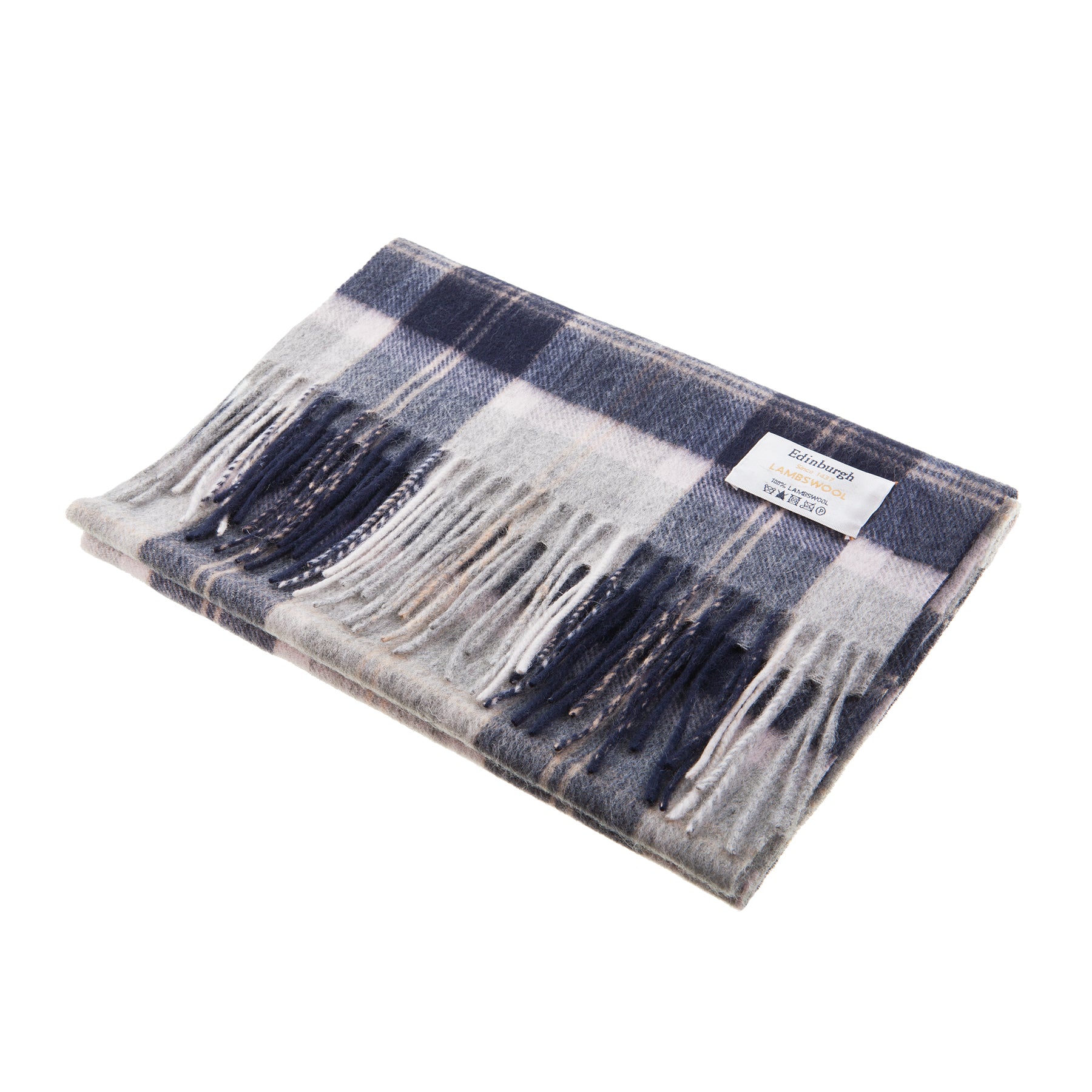 Edinburgh 100% Lambswool Tartan Scarf Bannockbane Silver