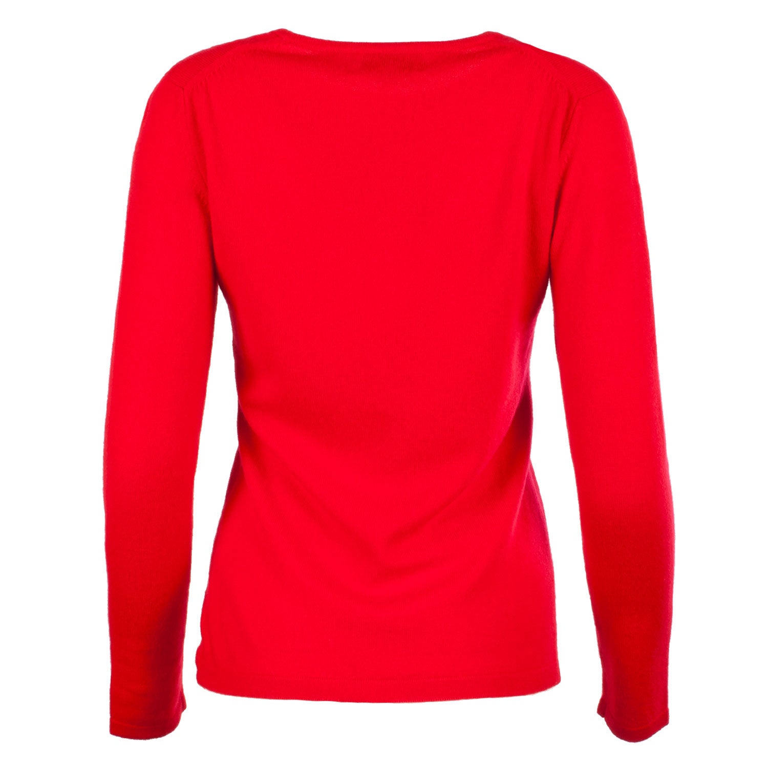 100% Cashmere Ladies Fashion Crew Neck Cardinal