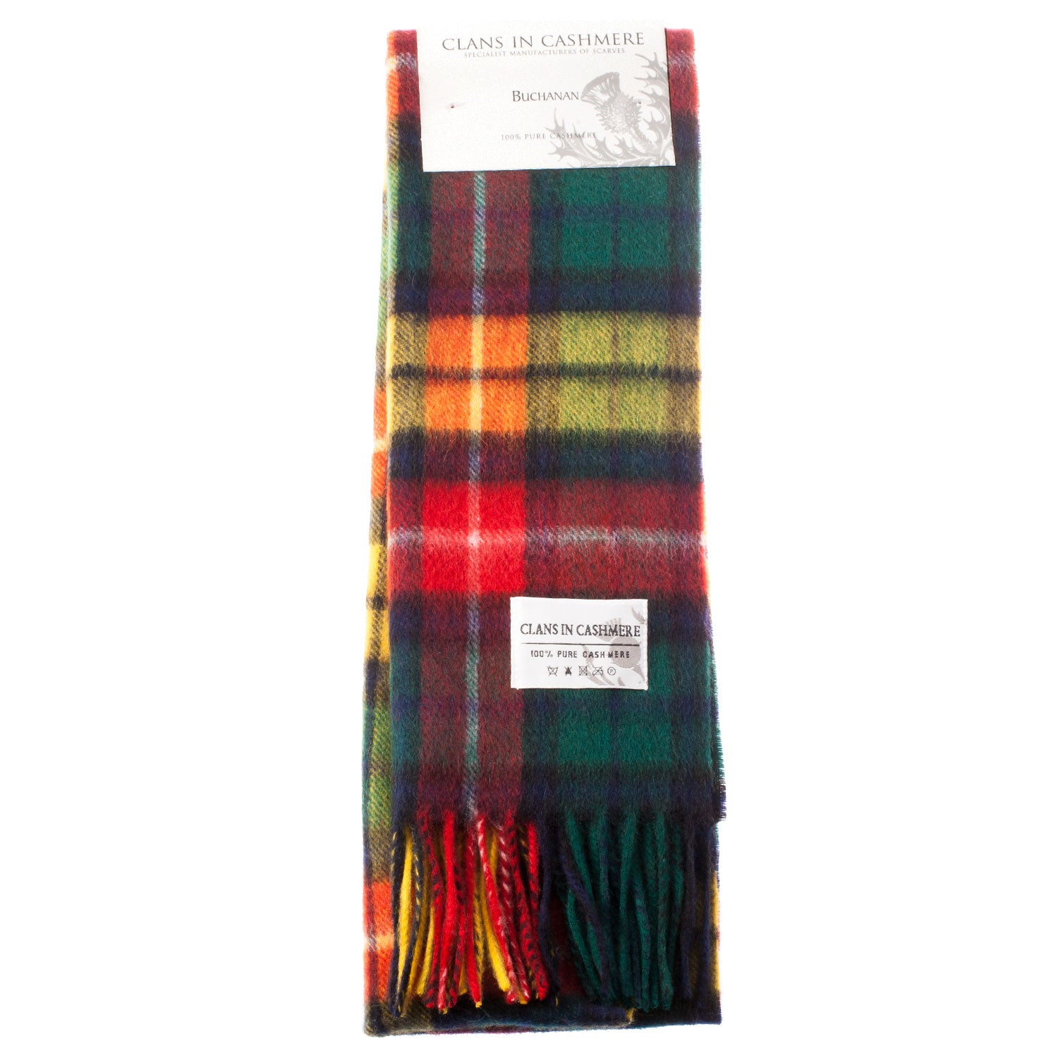 Cashmere Scottish Tartan Clan Scarf Buchanan Modern