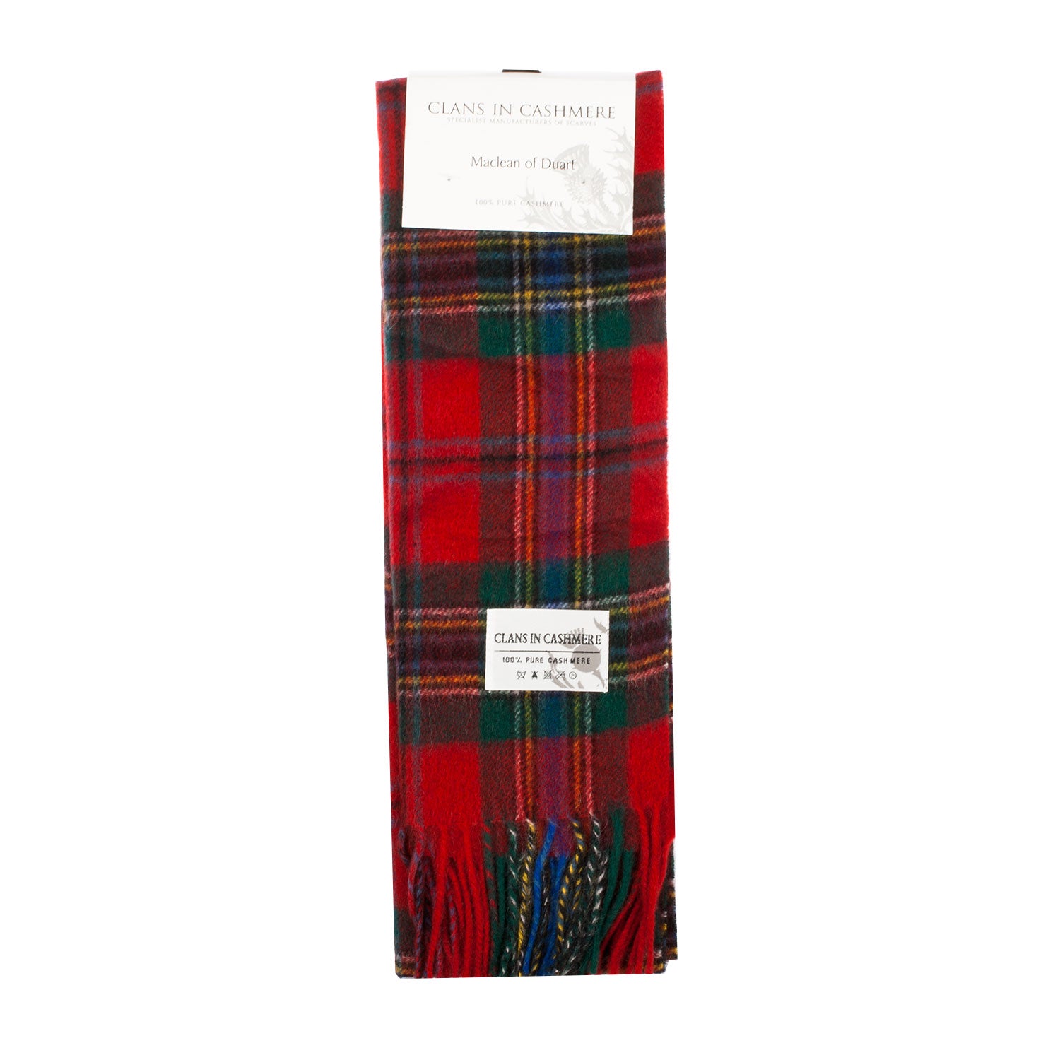 Cashmere Scottish Tartan Clan Scarf Maclean Of Duart