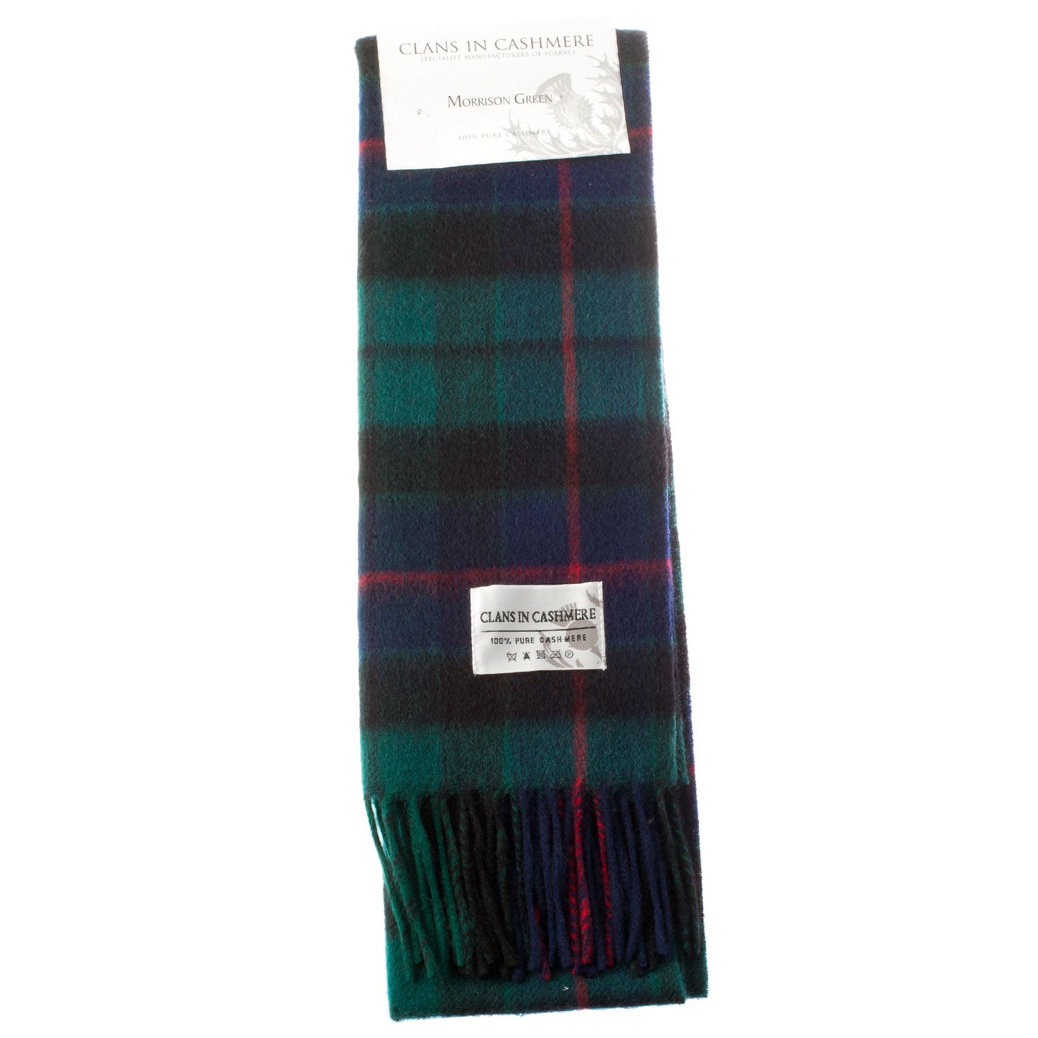 Cashmere Scottish Tartan Clan Scarf Morrison Green