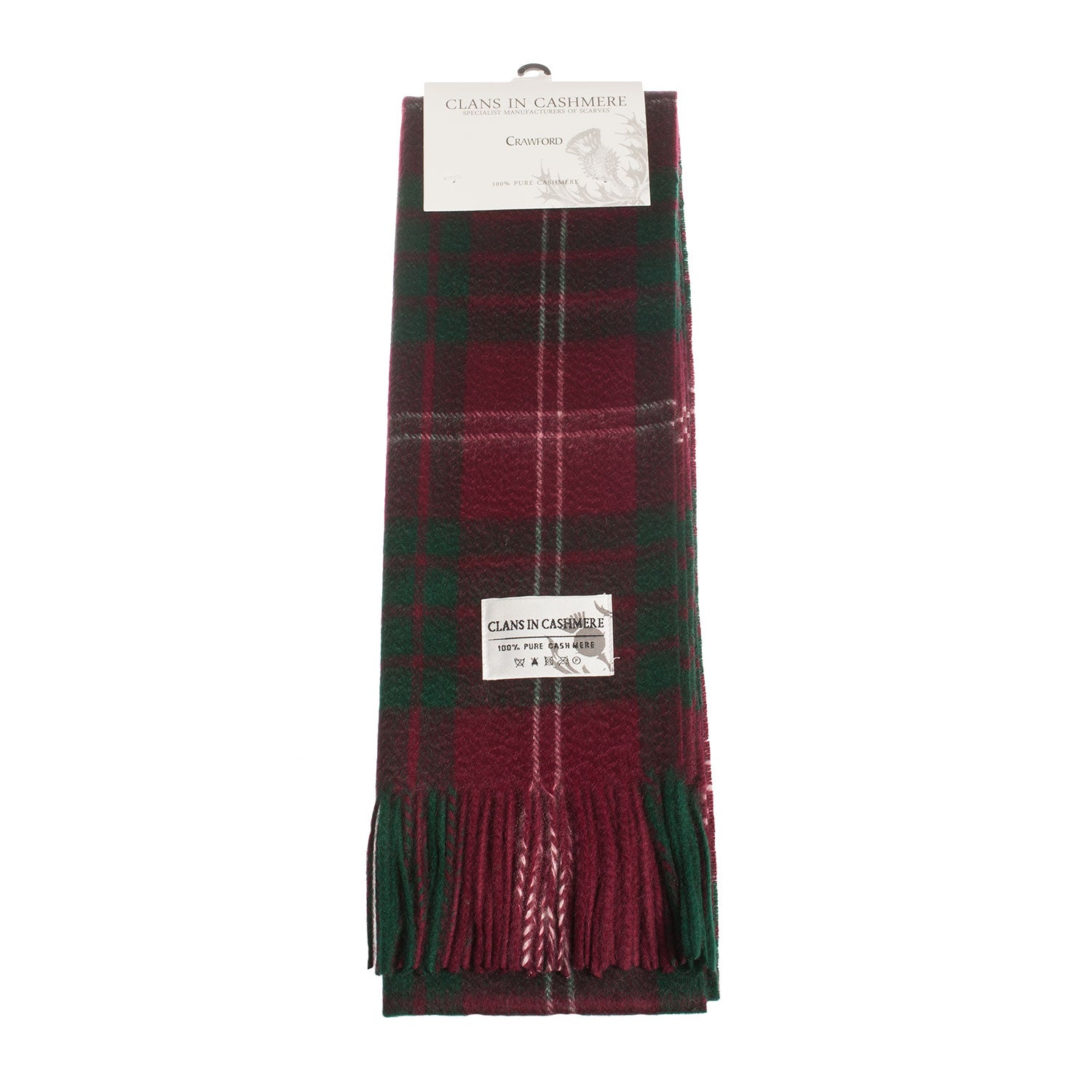 Cashmere Scottish Tartan Clan Scarf Crawford