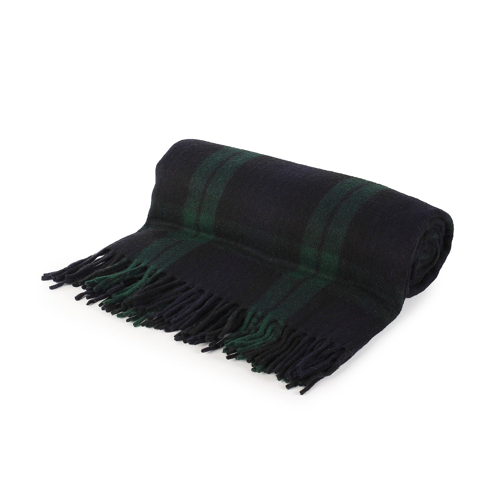 Highland Wool Blend Tartan Blanket / Throw Extra Warm Black Watch