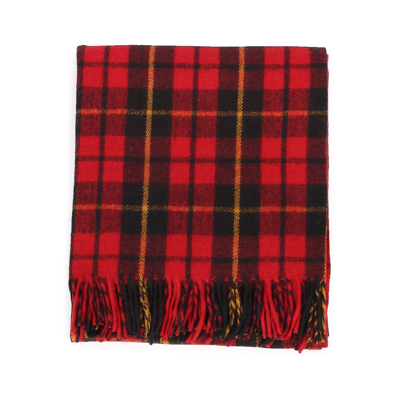 Highland Wool Blend Tartan Blanket / Throw Extra Warm Wallace
