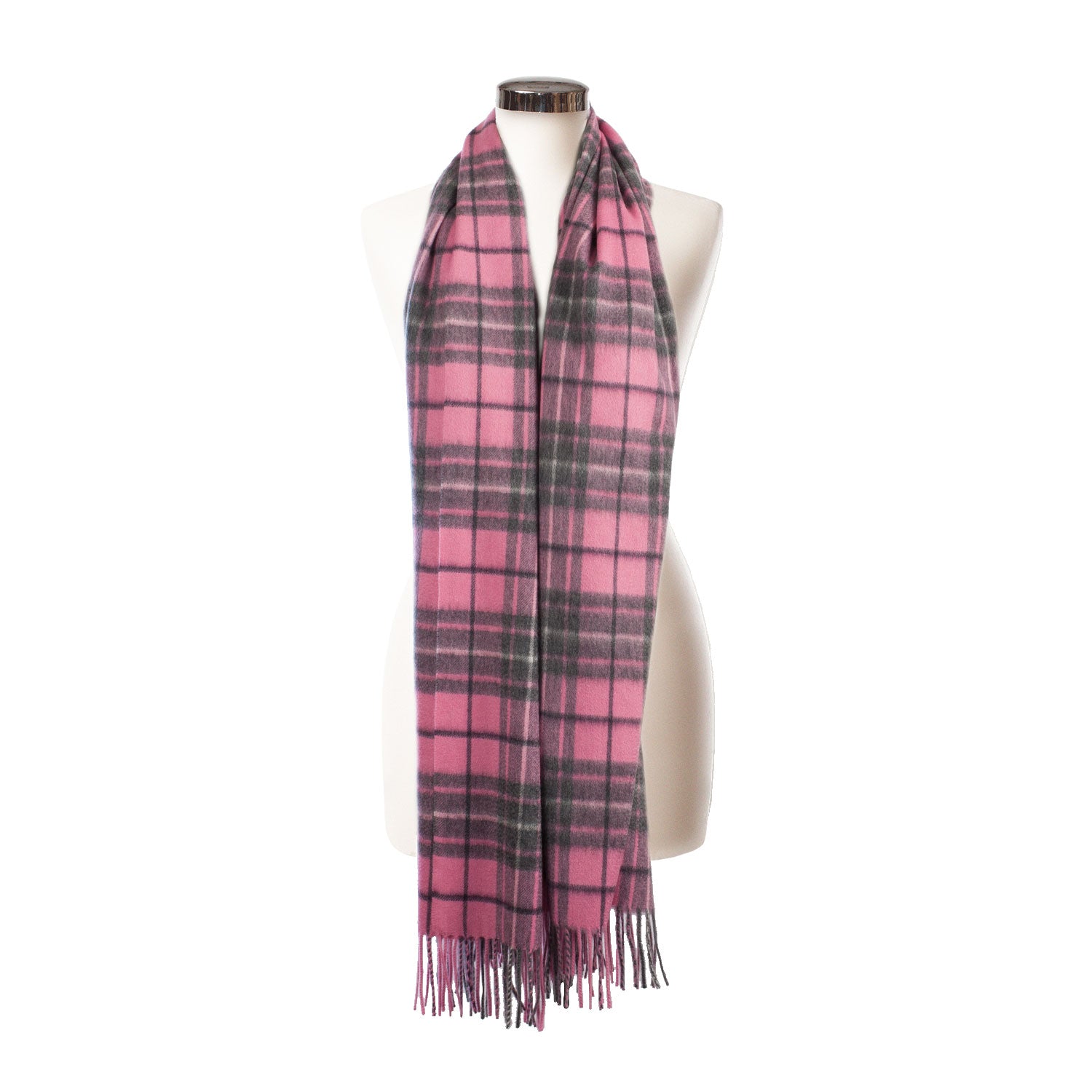 Cashmere Tartan Multicolour Stole Gresham/Pink-Derby