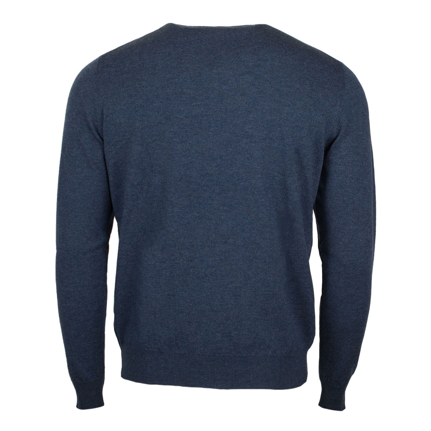 100% Merino Gents Crew-Neck Jumper Denim
