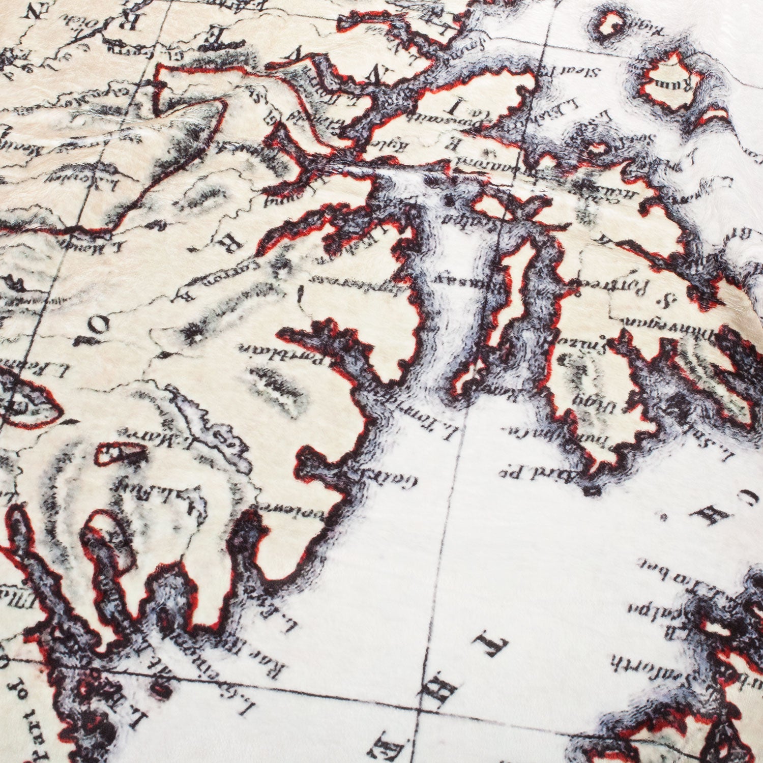 Scotland Map Print Blanket