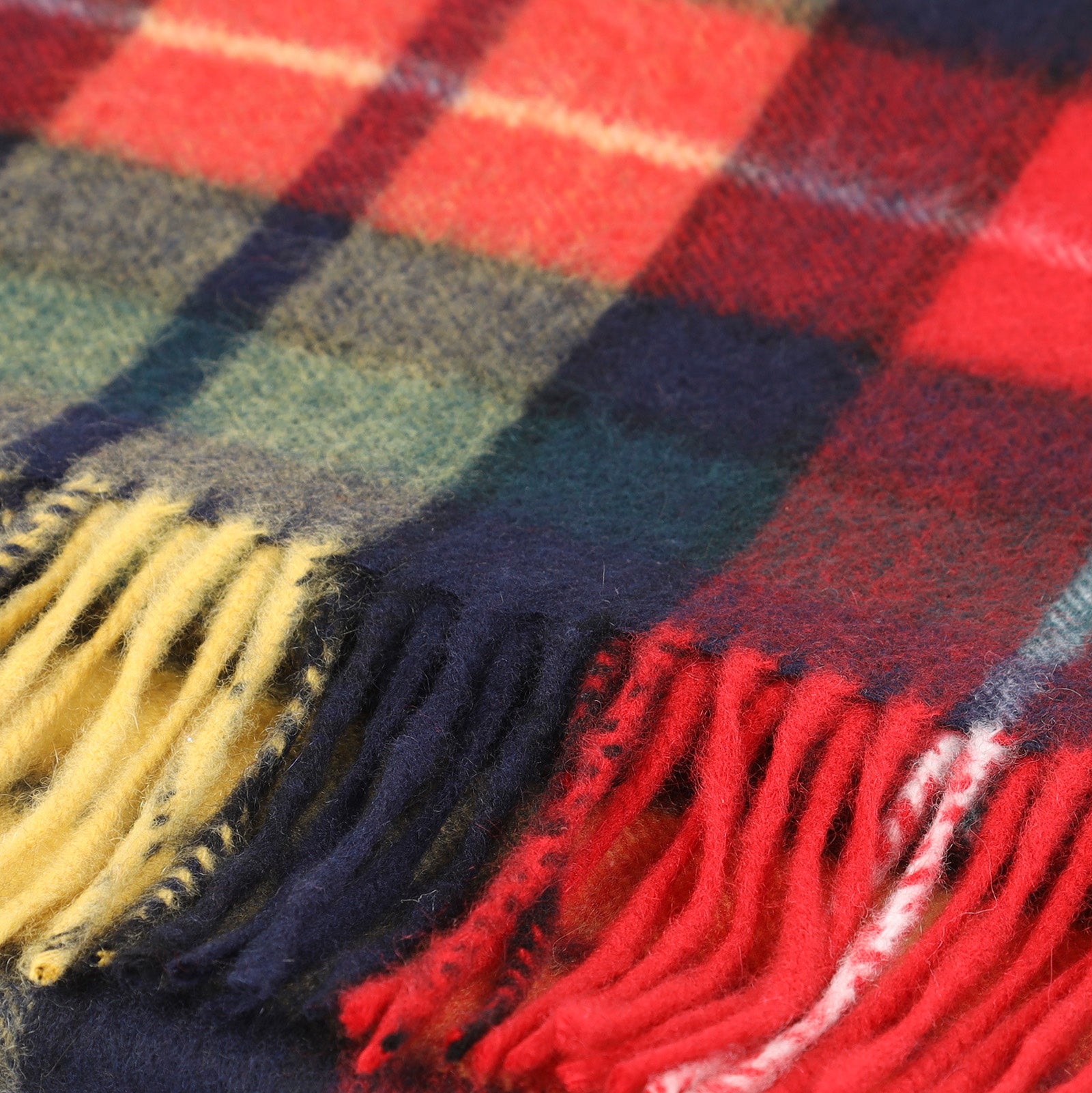 100% Cashmere Wide Tartan Scarf Buchanan Modern