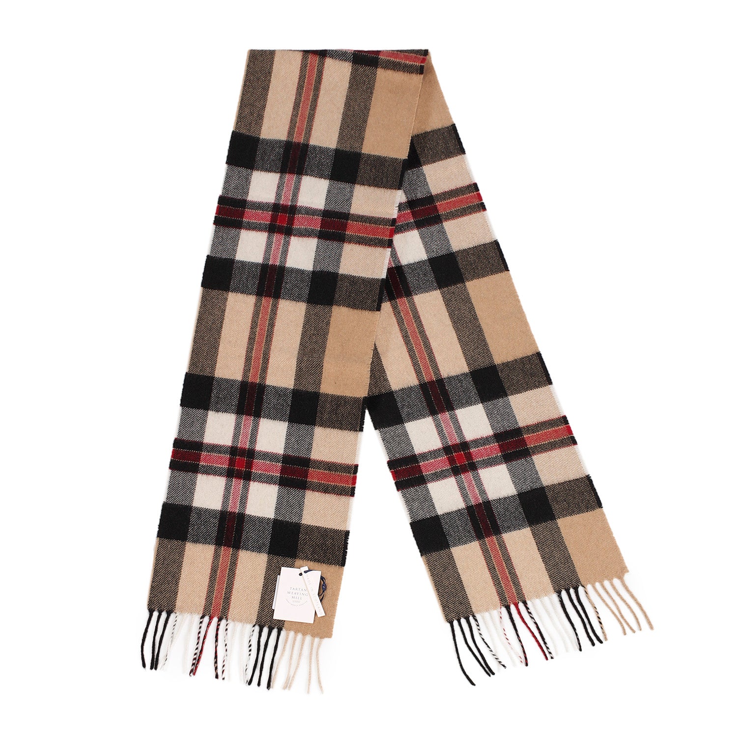 100% Cashmere Scarf Made In Scotland Amplified Thomson Camel