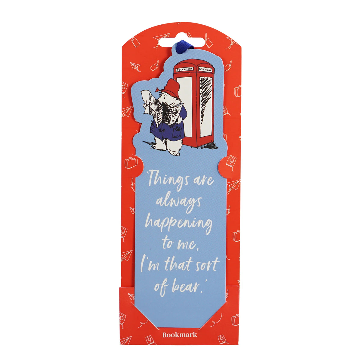 Paddington Bear Telephone Box Shaped FSC Paper Bookmark
