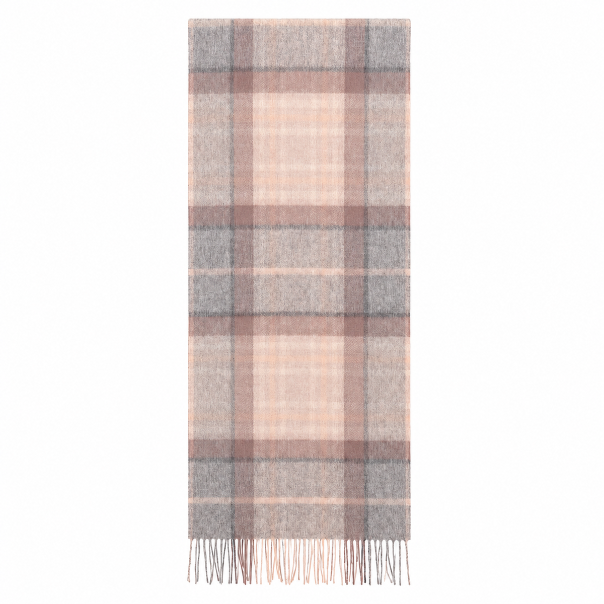 Heritage of Scotland 100% Lambswool Wide Scarf Soft Unisex Winter Wrap - Tartan & Check Designs - MACKELLAR NATURAL