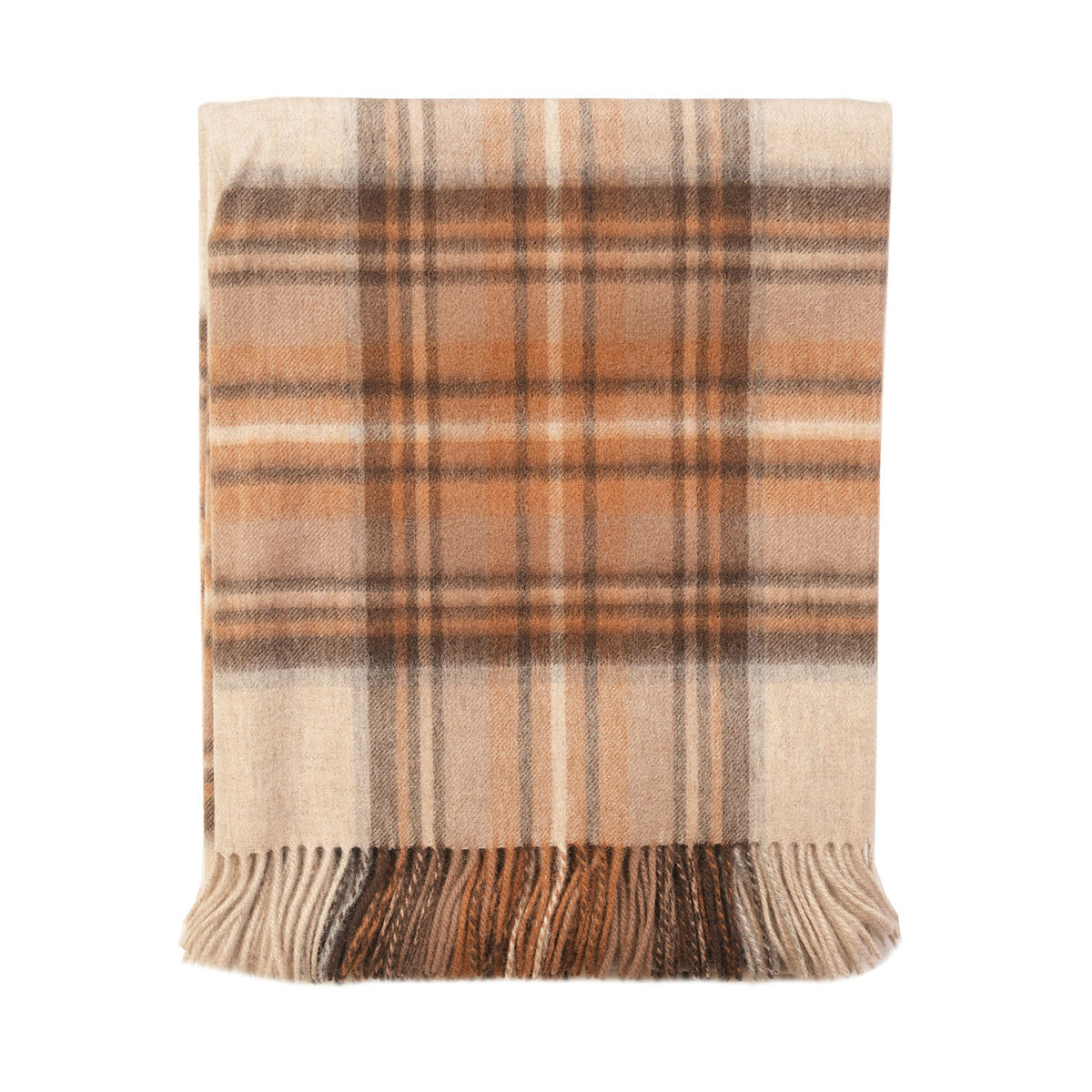 100% Pure Lambswool Blanket Throw – Luxury Soft Warm Wool Blanket - Home Décor - Stewart Natural Dress