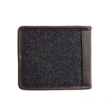 Mens Ht Vegan Leather Wallet Navy Blue Herringbone / Black