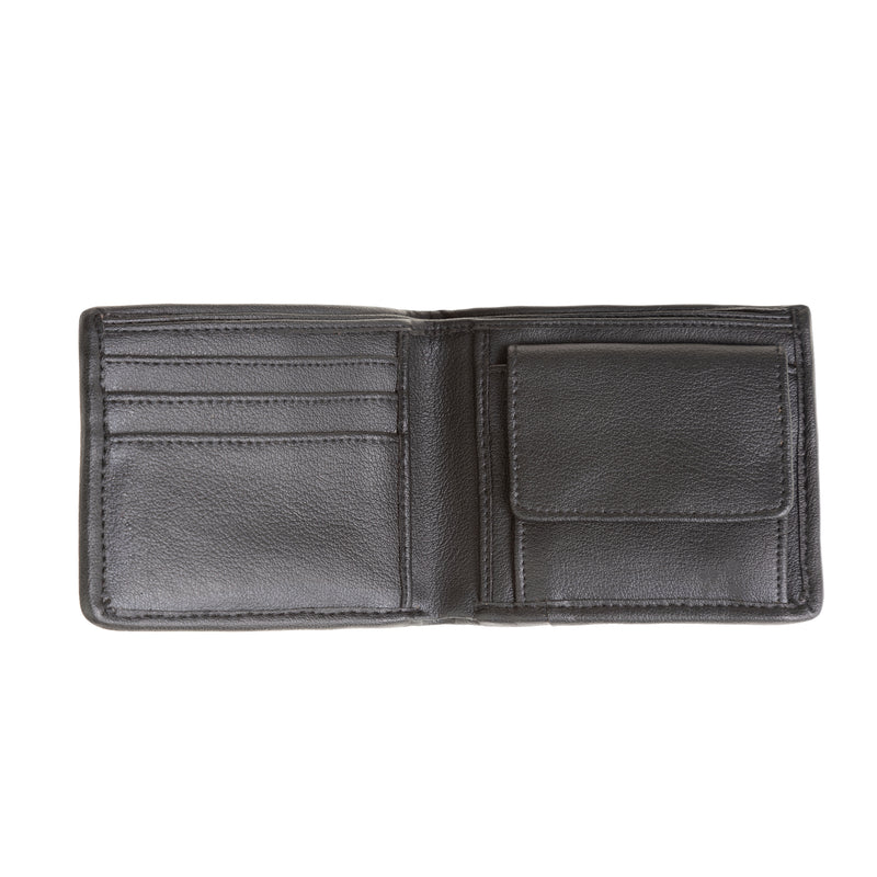 Mens Ht Vegan Leather Wallet Navy Blue Herringbone / Black