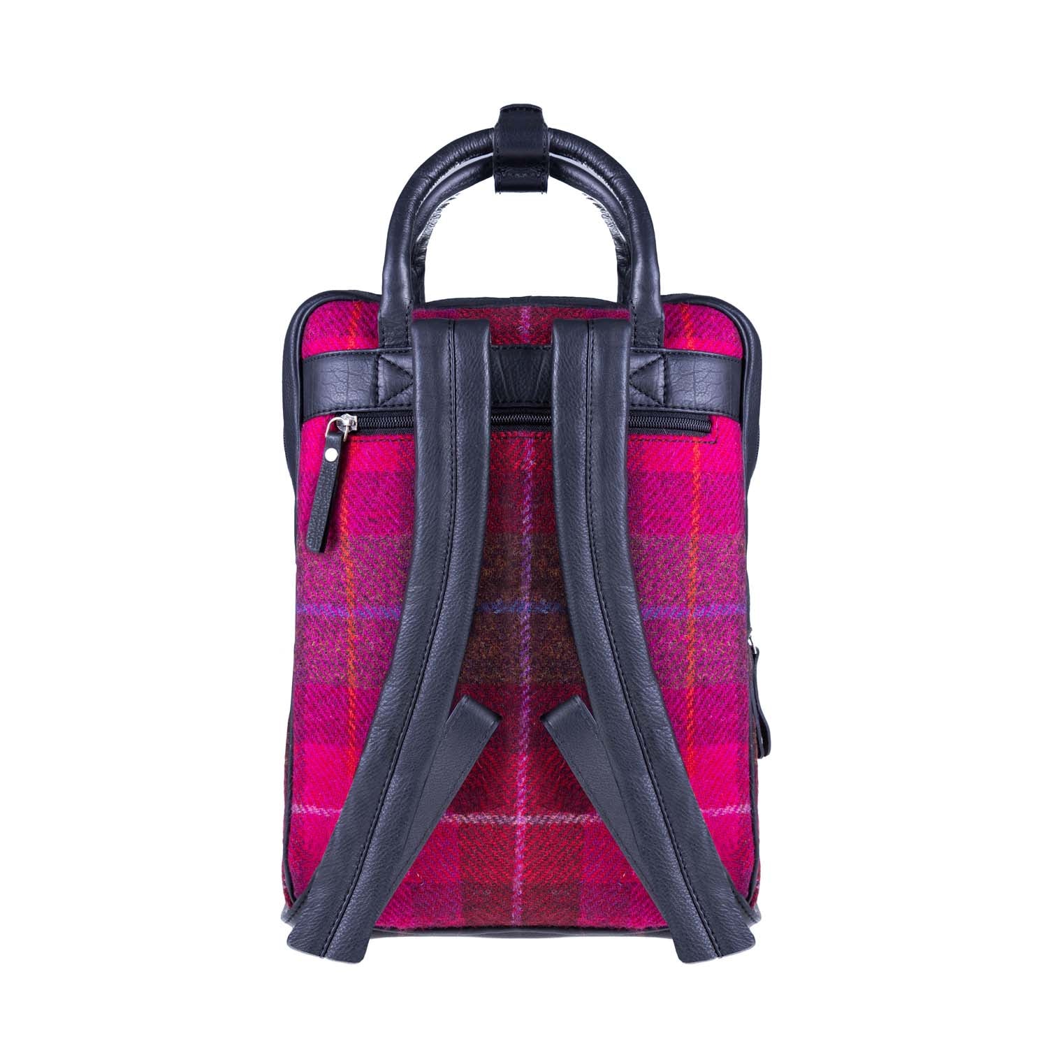 Ht Leather Large Backpack Blue Check / Black