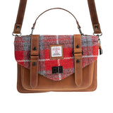 Ht Leather Satchel Bag Red Check / Tan
