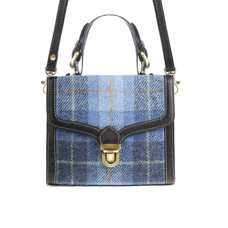 Ht Ladies Handbag Blue Check / Black