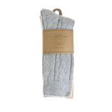 Aran Cable Cashmere Blend 2Pk Socks
