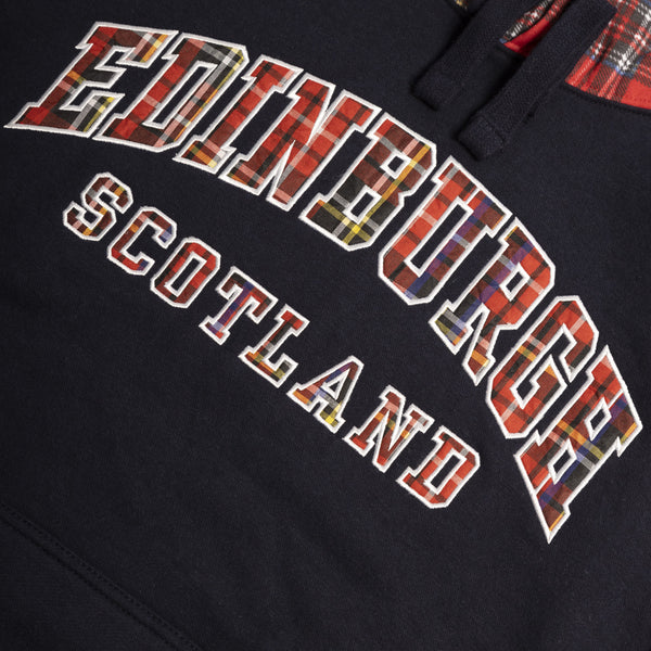 Adult Hoodie Edin/Scotland Tartan Sleeve