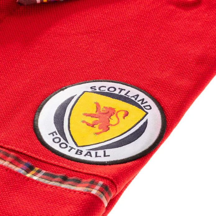 Scotland Tartan Football Polo Shirt Red/Royal Stewart