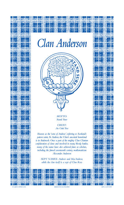 Clan Tea Towel Sinclair