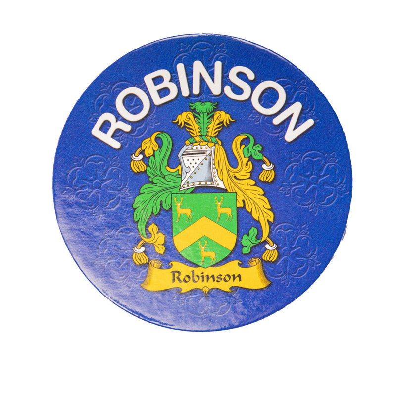 Clan/Family Name Round Cork Coaster Robinson