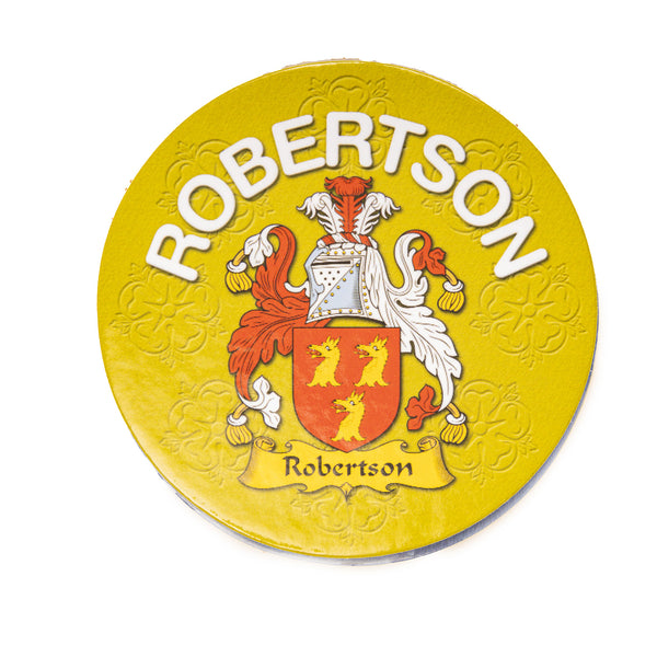 Clan/Family Name Round Cork Coaster Robertson E