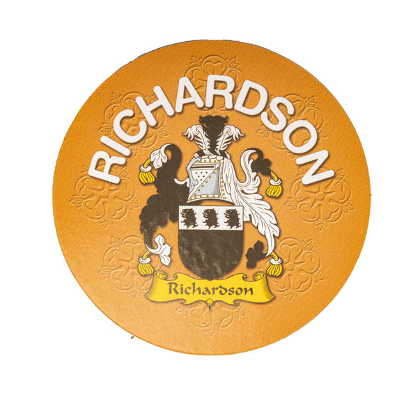 Clan/Family Name Round Cork Coaster Richardson