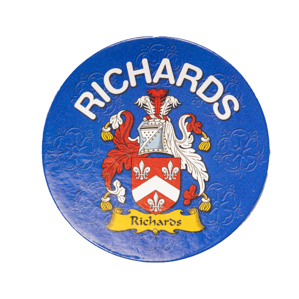 Clan/Family Name Round Cork Coaster Richards