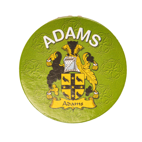 Clan/Family Name Round Cork Coaster Adams