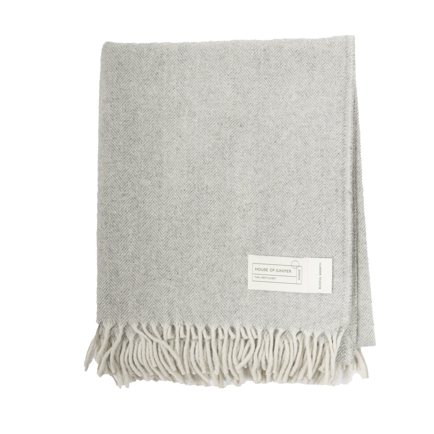 Herringbone Blanket Oyster Grey