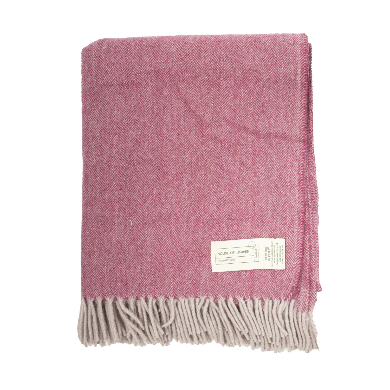 Herringbone Blanket Pink