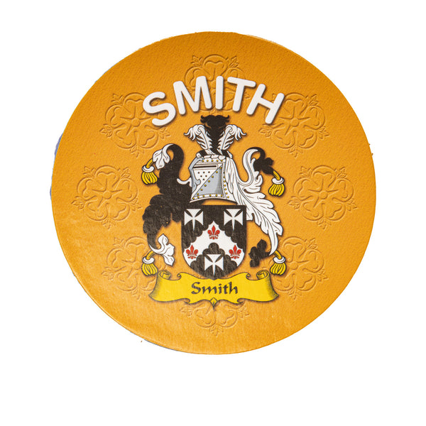 Clan/Family Name Round Cork Coaster Smith E