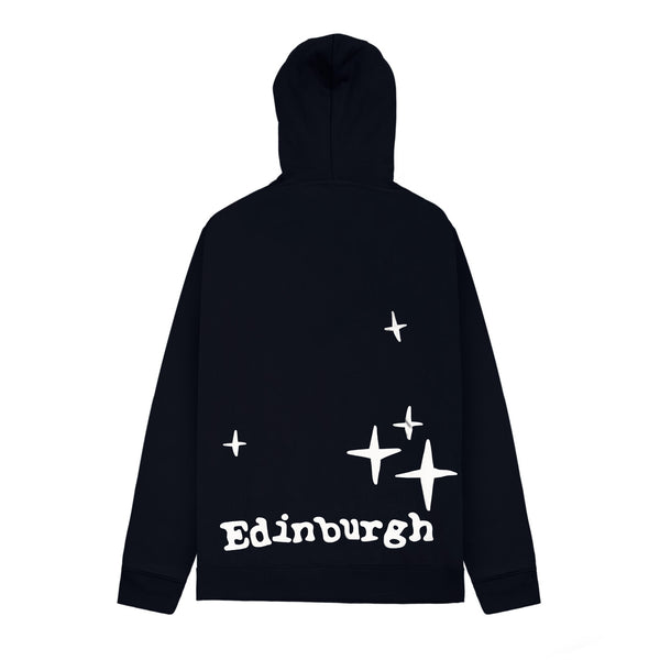 Adults Edin 3D Puff Printed Hooded Top Navy
