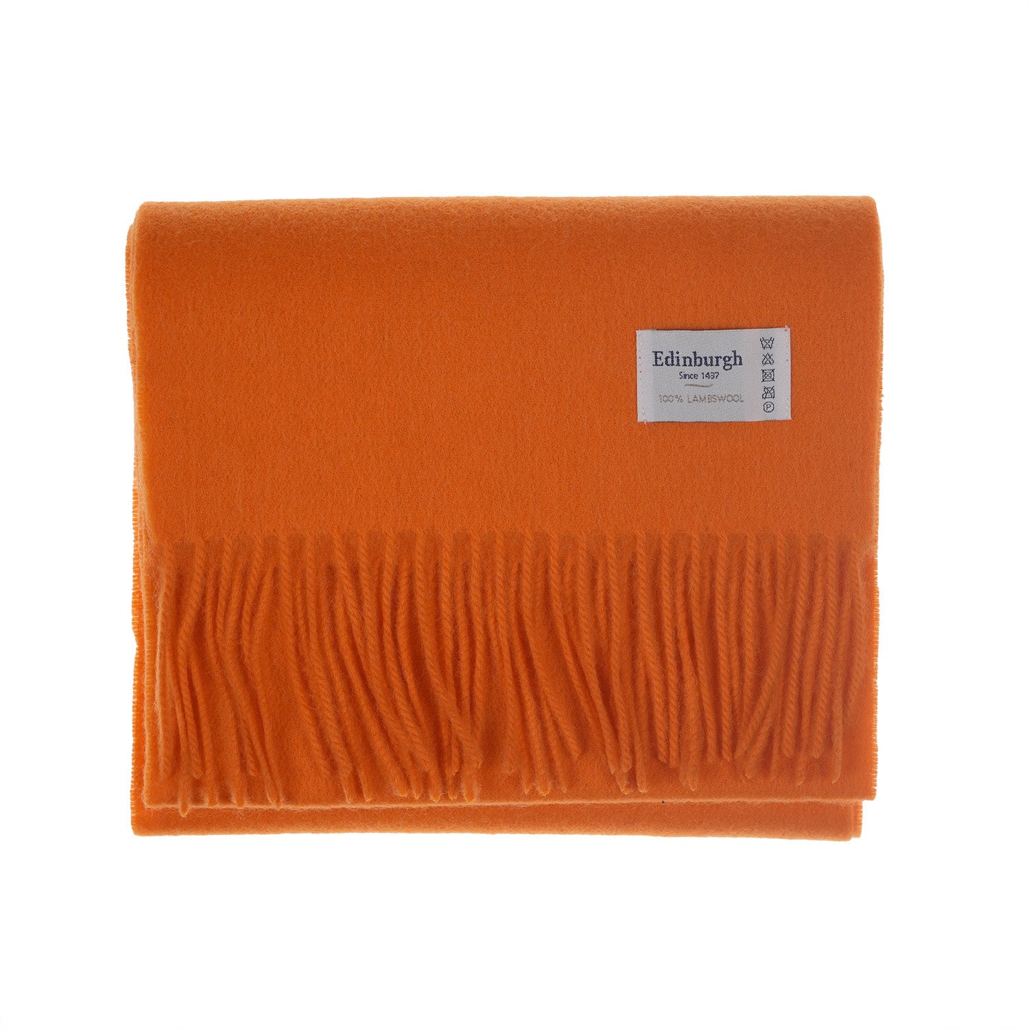 Edinburgh 100% Lambswool Tartan Scarf Bright Marigold