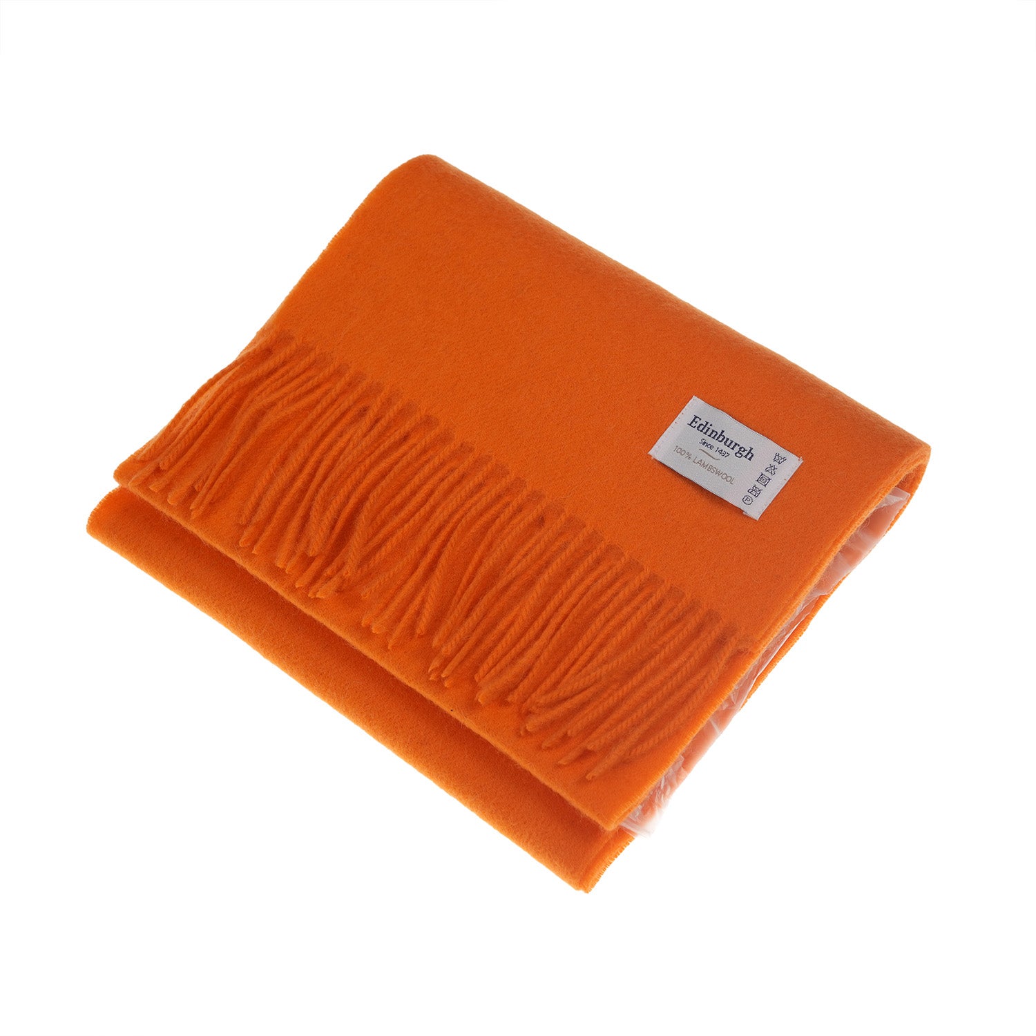 Edinburgh 100% Lambswool Tartan Scarf Bright Marigold