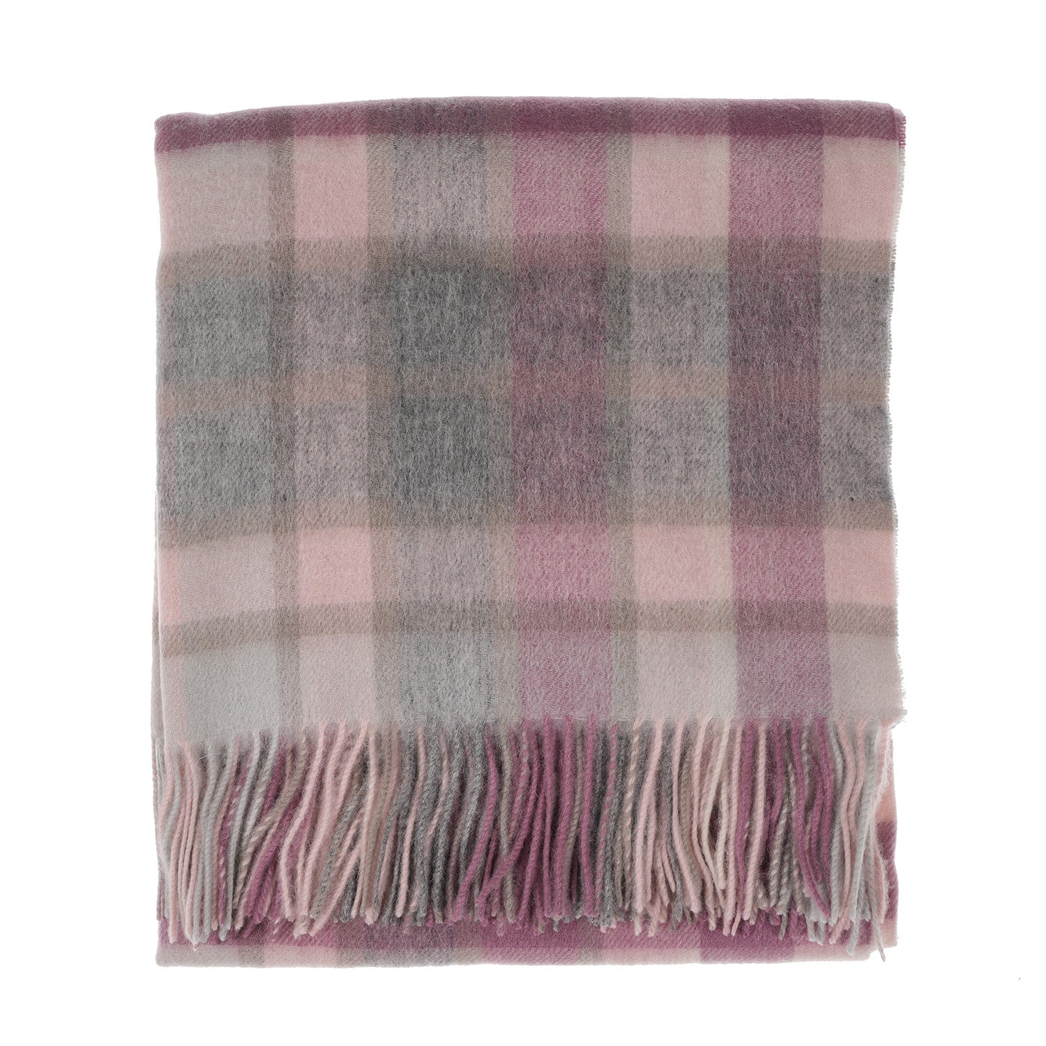 Mini Me Children’s Cape Edinburgh Lambswool Artillery Check Light Pink