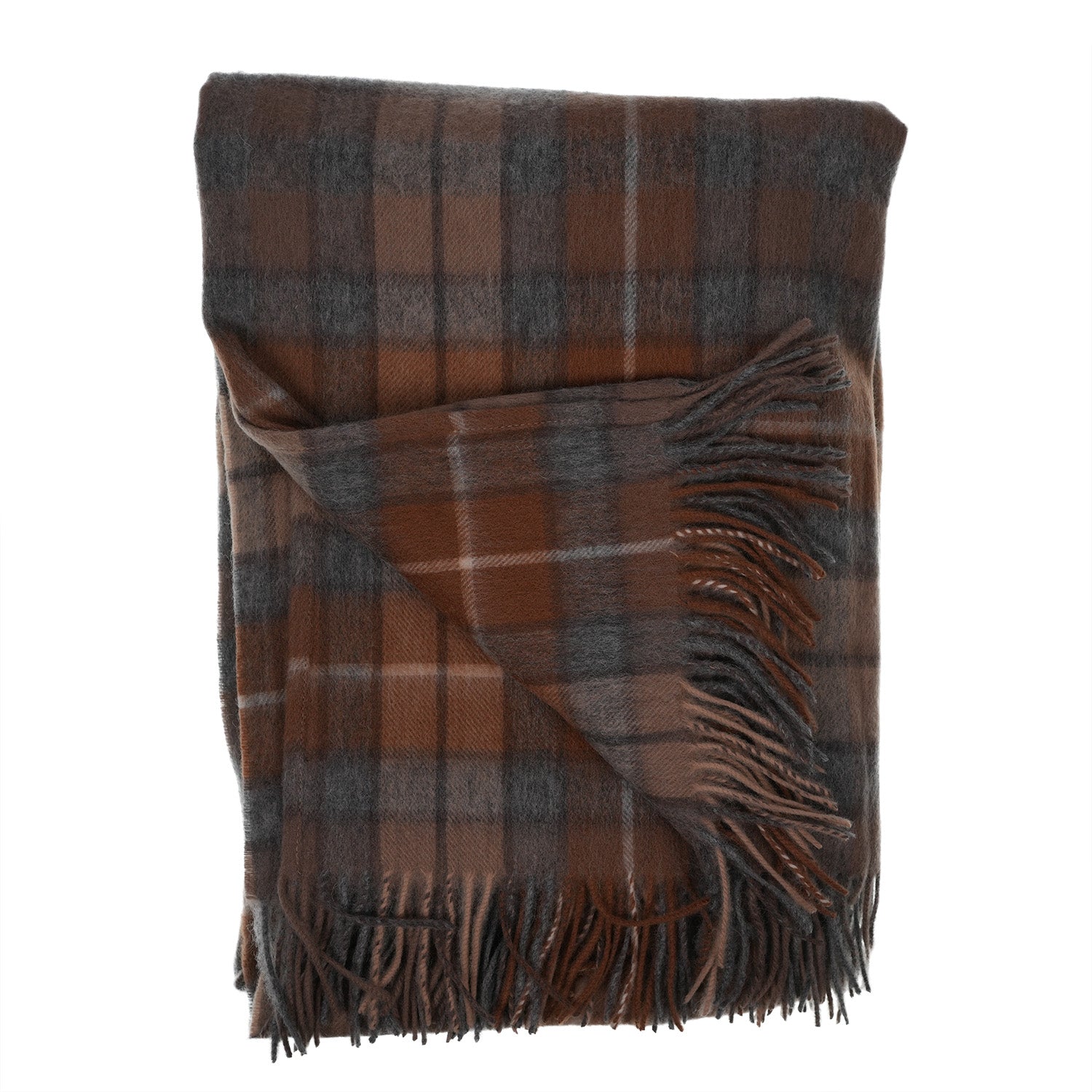 Edinburgh Lambswool Long Tartan Cape Buchanan Natural