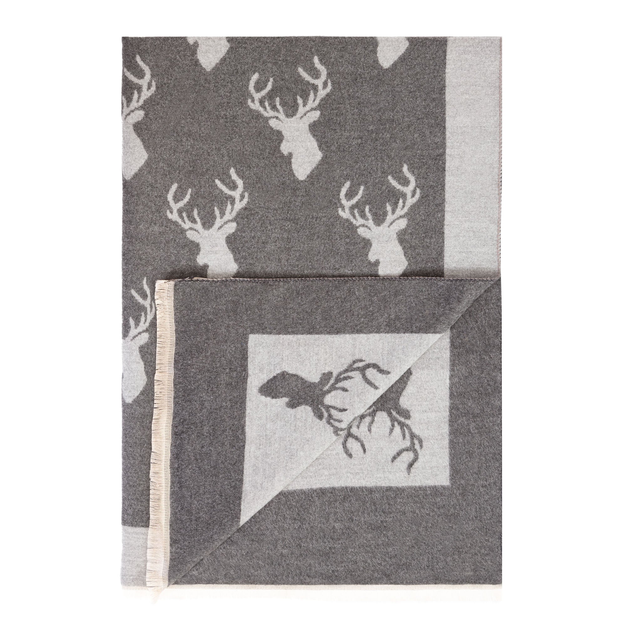 New Stag Super Soft Stole Dark Grey/Light Grey