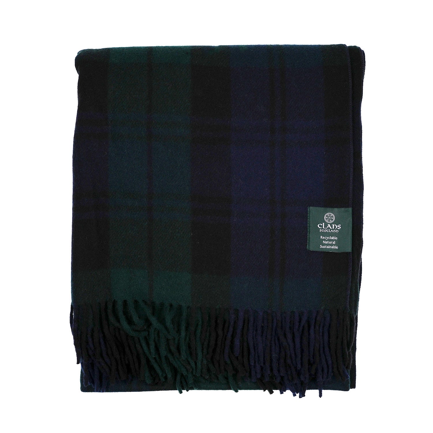 Highland Wool Blend Tartan Blanket Throw