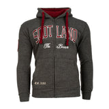 Scotland Zipped Hooded Sweatshirt Charcoal/Maroon