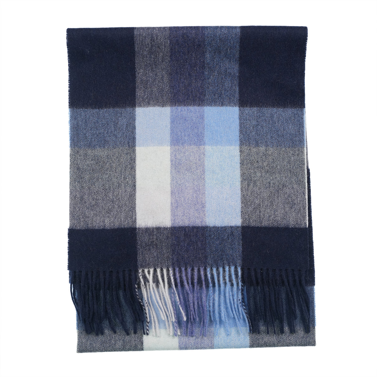 Heritage of Scotland 100% Lambswool Wide Scarf Soft Unisex Winter Wrap - Tartan & Check Designs - GALAXY CHECK ECLIPSE